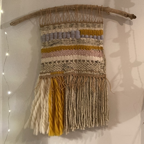 HANDMADE Tapestry *Woven Wall Hanging* Wool, Silk & Beachwood. - Picture 7 of 7